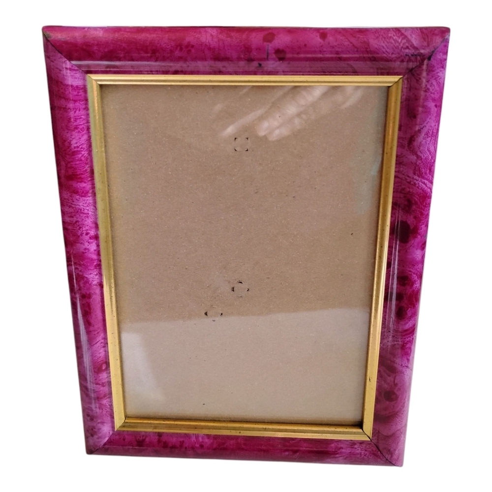 Purple Photo Frame, 5" x 7", Easel Back or Wall Mount, Pre-owned